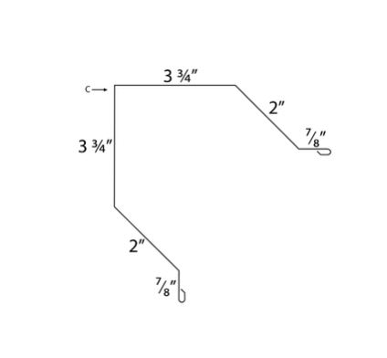 MM-PR-0348 Outside Corner profile drawing