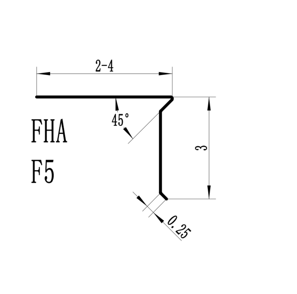 FHA F5 Drip Edge Profile