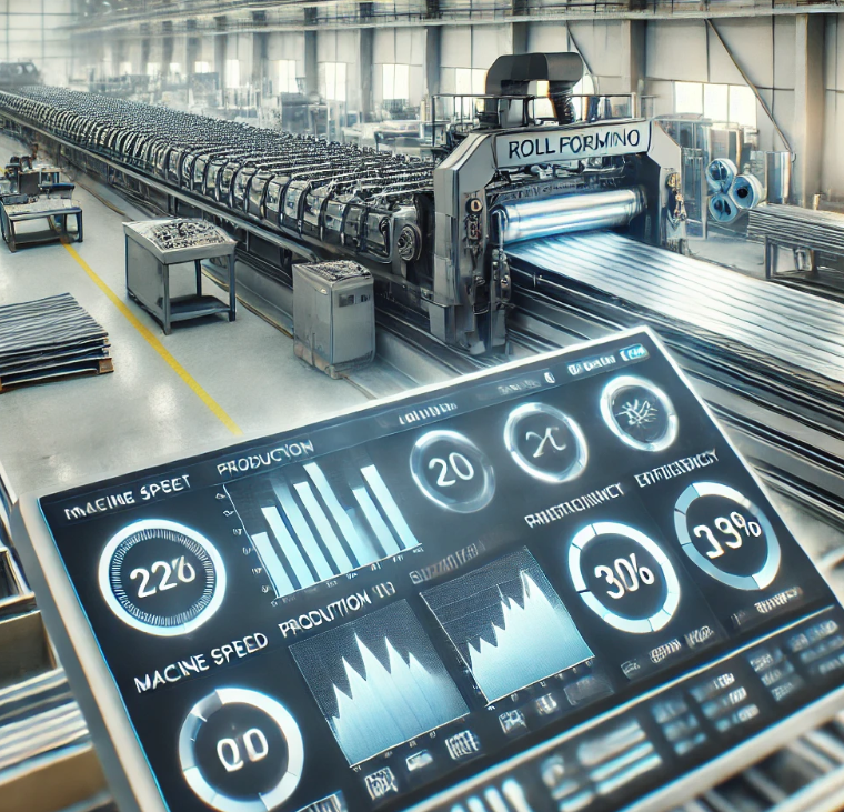 Production management software for roll forming machine