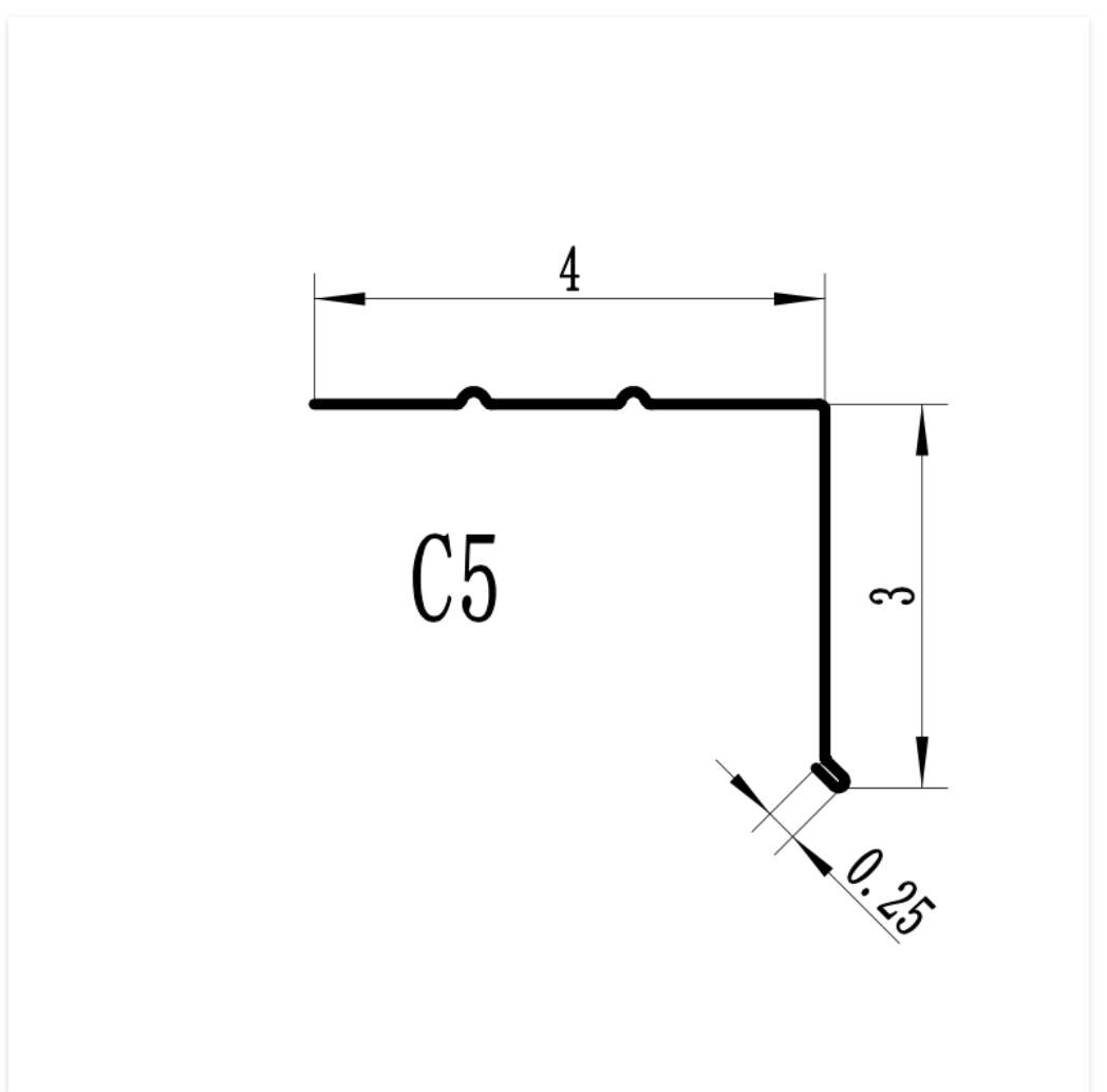 C5 Style Drip Edge Profile