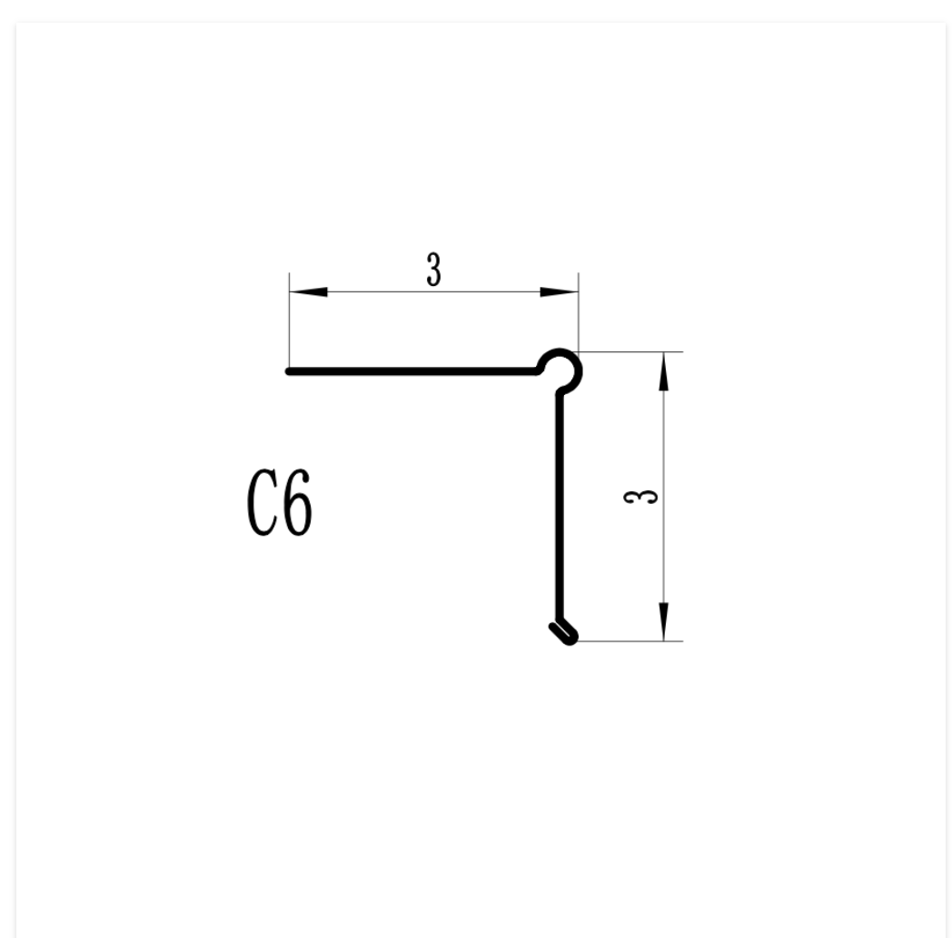 C6 Style Drip Edge Profile