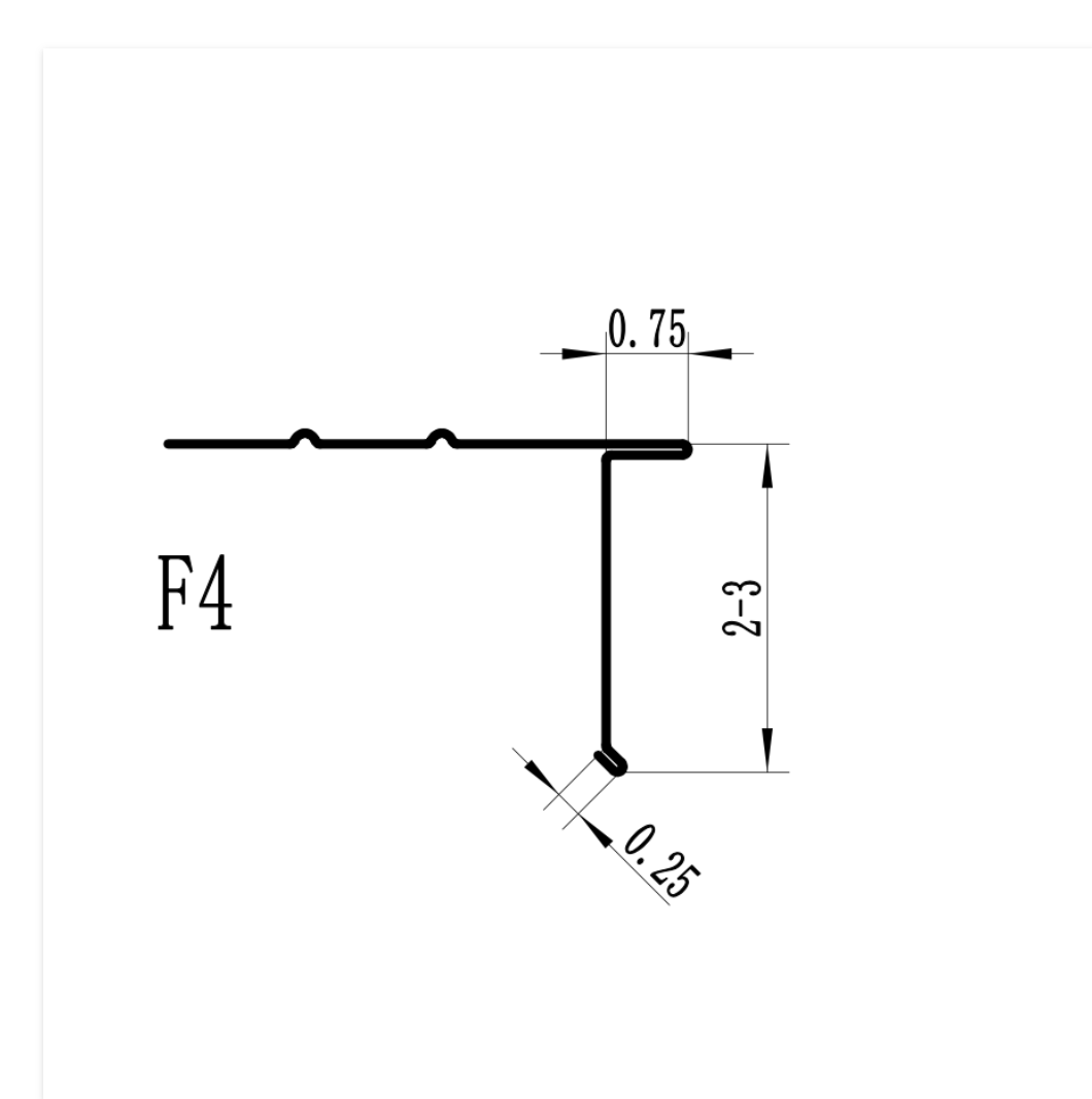 F4 Style Drip Edge Profile