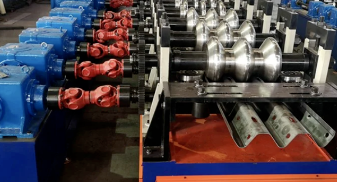 How do you adjust the rollers on a roll forming machine?