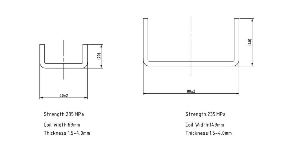 U Channel Roll Forming Machine Profile