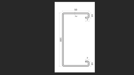 003 - Perforated  C Structural profile