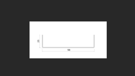 009 - 100mm Window sill Roll formed profile