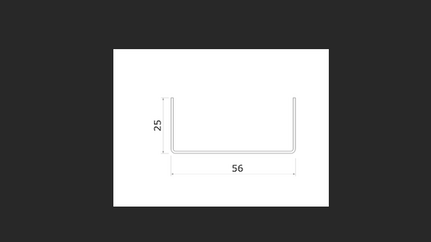 010 - 60mm Window sill Roll formed profile