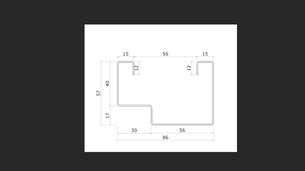 011 - 60mm Door Frame Roll formed profile