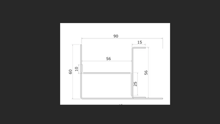 013 - 60mm Building Corner Structural profile