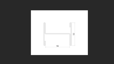 013 - 60mm Wall Connection H Roll formed profile