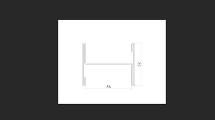 013 - 60mm Wall Connection H Roll formed profile