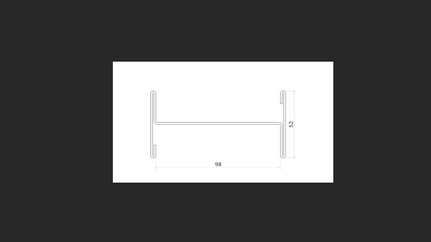 014 - 100mm Wall Connection H Roll formed profile