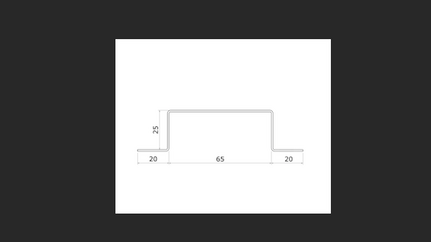 014 -60mm Internal Omega Structural profile