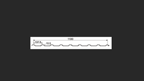 015 - 15.5 1100 Metal Roof & Siding Panel Profile