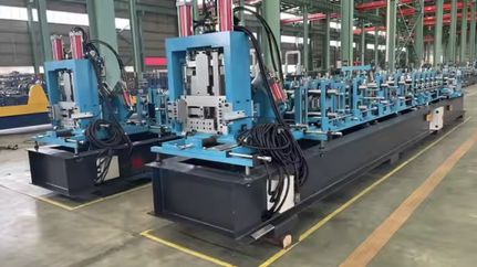 80/120-300 Full Automatic CZ Channel Stud Truck Purlin Profile Roll Forming Machine in China