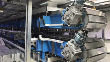 Continuous sandwich panel roll forming line in Villach, Austria