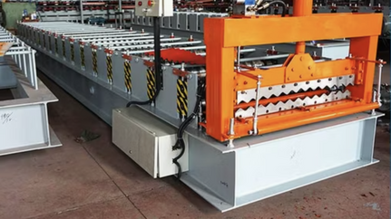 Corrugated steel panel roll forming machine in Ethiopia