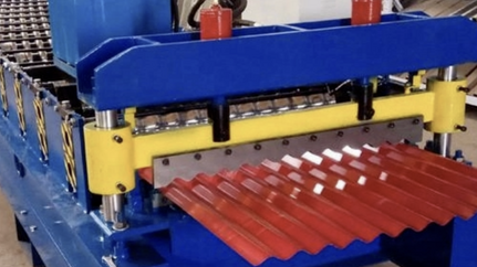 Corrugated steel panel roll forming machine in Ethiopia