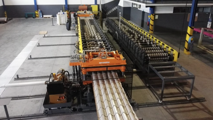 Roof tile press in Casalserugo, Italy