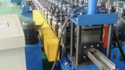 Steel door frame roll forming machine in Japan