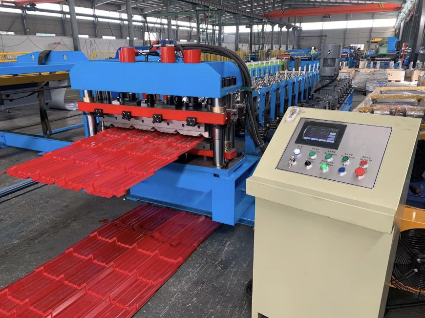 Step tile roll forming machine in Nigeria 